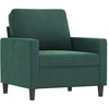 Image de vidaXL Fauteuil vert foncé 60 cm velours