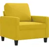 Image de vidaXL Fauteuil jaune 60 cm velours