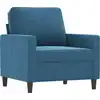 Image de vidaXL Fauteuil bleu 60 cm velours