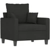 Image de vidaXL Fauteuil noir 60 cm Tissu