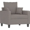 Image de vidaXL Fauteuil taupe 60 cm Tissu