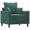 Image de vidaXL Fauteuil vert foncé 60 cm velours