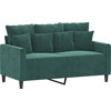 Image de vidaXL Canapé 2 places vert foncé 120 cm velours