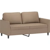 Image de vidaXL Canapé 2 places cappuccino brun 140 cm similicuir