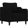 Image de vidaXL Fauteuil noir 60 cm Tissu
