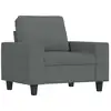 Image de vidaXL Fauteuil gris foncé 60 cm Tissu