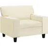 Image de fauteuil vidaXL Crème 60 cm simili cuir