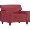 Image de vidaXL Fauteuil vin rouge 60 cm similicuir