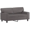 Image de vidaXL Canapé 2 places Gris 120 cm Similicuir