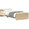 Image de vidaXL Cadre de lit sans matelas Chêne Sonoma 90x190 cm Bois composite