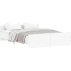 Image de vidaXL Cadre de lit avec tête et pied de lit blanc 150x200 cm