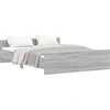 Image de vidaXL Cadre de lit avec tête et pied de lit Gris Sonoma 160x200 cm