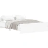 Image de vidaXL Cadre de lit avec tête et pied de lit blanc 140x190 cm