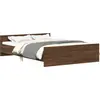 Image de vidaXL Cadre de lit avec tête et pied de lit brun aspect chêne 140x190 cm