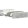 Image de vidaXL Cadre de lit avec tête et pied de lit gris béton 135x190 cm