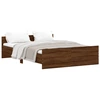 Image de vidaXL Cadre de lit avec tête et pied de lit brun aspect chêne 135x190 cm