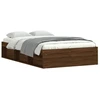 Image de vidaXL Cadre de lit marron aspect chêne 120x190 cm