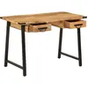 Image de vidaXL Bureau avec tiroirs 105x55x70 cm bois massif mangue fer