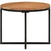 Image de Table basse 45x45x35 cm en bois massif d'acacia et fer