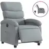 Image de vidaXL Fauteuil relax électrique gris clair Tissu