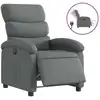 Image de vidaXL Fauteuil relax électrique gris foncé Tissu