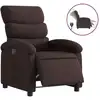 Image de vidaXL Fauteuil relax électrique brun foncé Tissu