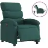 Image de vidaXL Fauteuil relax électrique vert foncé Tissu
