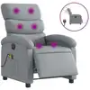 Image de vidaXL Fauteuil de massage électrique Tissu gris clair