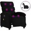 Image de vidaXL Fauteuil de massage électrique noir tissu