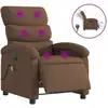 Image de vidaXL Fauteuil de massage électrique Marron Tissu