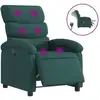 Image de vidaXL Fauteuil de massage électrique Vert foncé Tissu