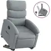 Image de vidaXL Fauteuil relax releveur gris clair Tissu