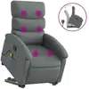Image de vidaXL Fauteuil de massage avec releveur Tissu gris foncé