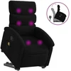 Image de vidaXL Fauteuil de massage avec releveur Noir Tissu