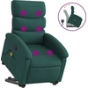 Image de vidaXL Fauteuil de massage avec releveur Vert foncé Tissu