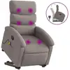 Image de vidaXL Fauteuil de massage avec releveur Taupe Tissu