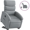 Image de vidaXL Fauteuil relax avec releveur électrique Gris clair Tissu