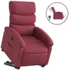 Image de vidaXL Fauteuil relax avec releveur électrique Tissu rouge vin