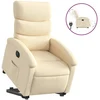 Image de vidaXL Fauteuil relax avec releveur électrique Crème Tissu