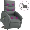 Image de vidaXL Fauteuil de massage électrique avec releveur Tissu gris foncé