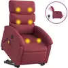 Image de vidaXL Fauteuil de massage électrique avec releveur Tissu rouge vin