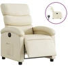 Image de vidaXL Fauteuil relax électrique Crème similicuir