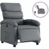 Image de vidaXL Fauteuil relax électrique gris similicuir