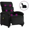 Image de vidaXL Fauteuil de massage électrique noir similicuir