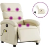 Image de vidaXL Fauteuil de massage électrique Crème similicuir