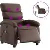 Image de vidaXL Fauteuil de massage électrique brun similicuir