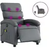 Image de vidaXL Fauteuil de massage électrique gris similicuir