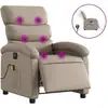 Image de vidaXL Fauteuil de massage électrique Cappuccino-Brun Similicuir