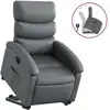 Image de vidaXL Fauteuil relax avec releveur Gris Similicuir