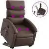 Image de vidaXL Fauteuil de massage avec releveur Marron Similicuir